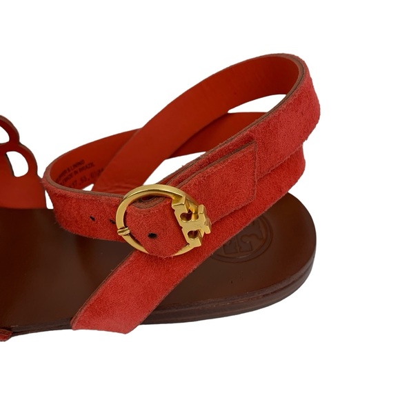 Tory Burch May Perforated Ankle Strap Sandal 6.5 NWB Including Dust Bag - Picture 9 of 13